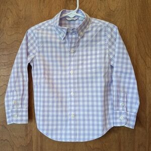 Janie and Jack Lavender Gingham Button Down Shirt Easter
